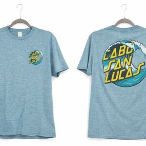 Blue Cabo San Lucas Santa Cruz Wave Style Graphic Tee